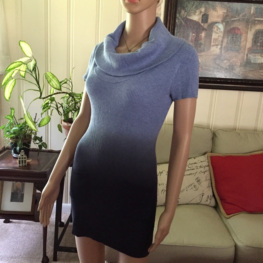 Sexy Knit Ombré Mini Dress